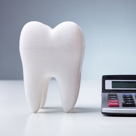 Aniamted tooth and calculator